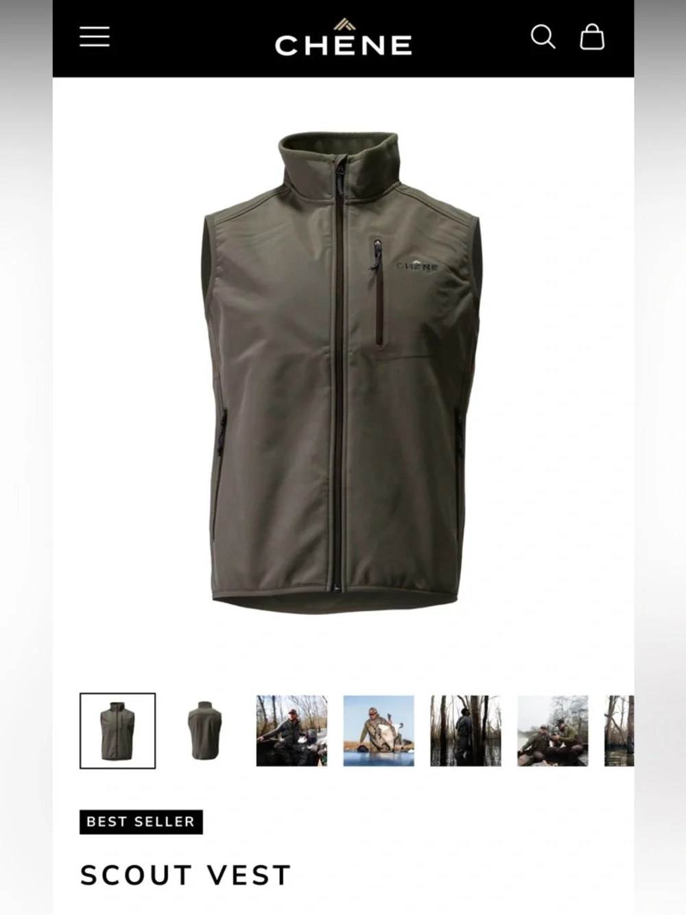 CHENE Mens Sage Scout Vest size large - Picture 5 of 15